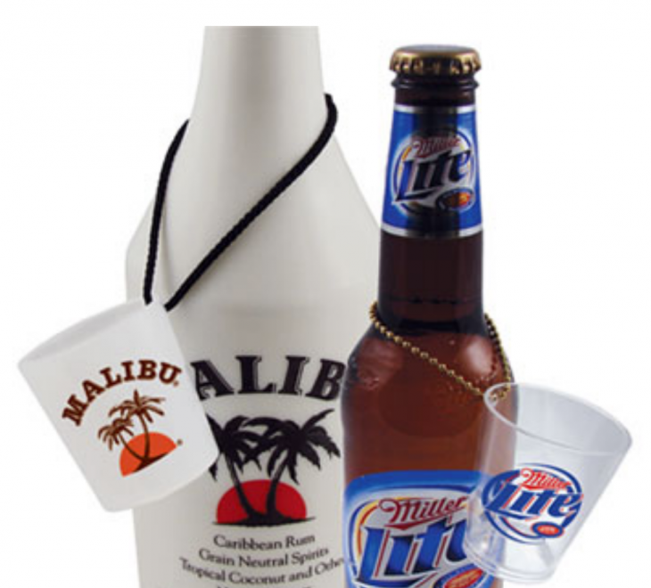 2 oz Custom Bottle Hanging Shot Glass main image